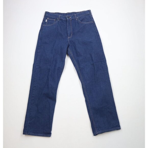 Vtg Y2K Carhartt FR Mens 36x30 Fire Flame Resistant Relaxed Fit Denim Jeans USA